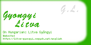 gyongyi litva business card